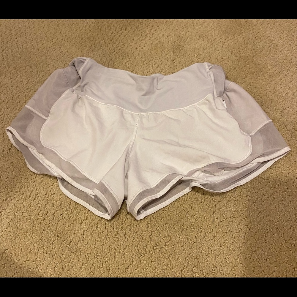 White Lululemon shorts